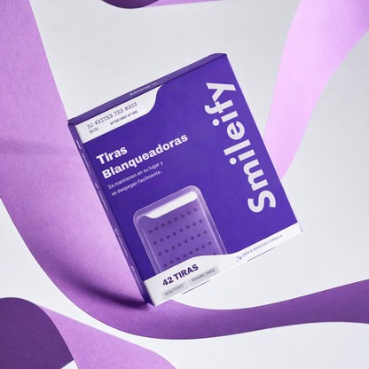 Tiras blanqueadoras moradas