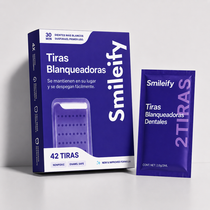 Tiras blanqueadoras moradas