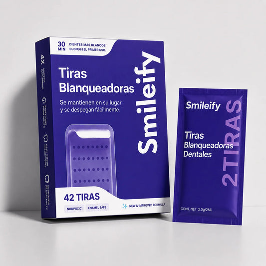 Tiras blanqueadoras moradas