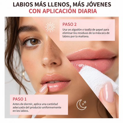 Bálsamo labial nocturno hidratante con colágeno