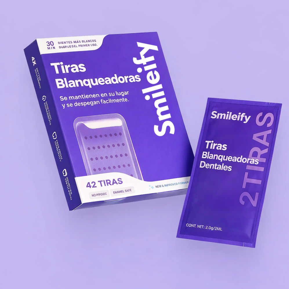 Tiras blanqueadoras moradas