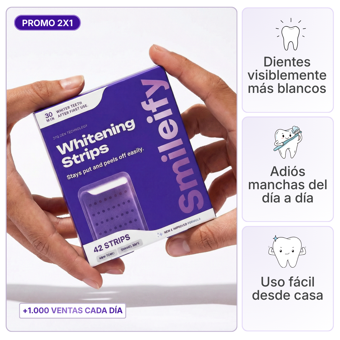 Tiras blanqueadoras moradas