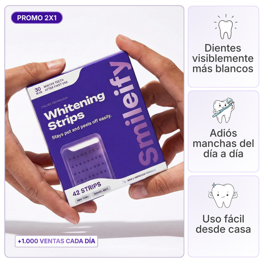 Tiras blanqueadoras moradas