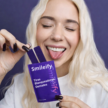 Tiras blanqueadoras moradas