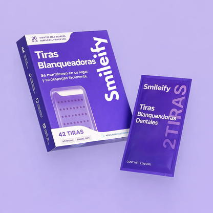 Tiras blanqueadoras moradas